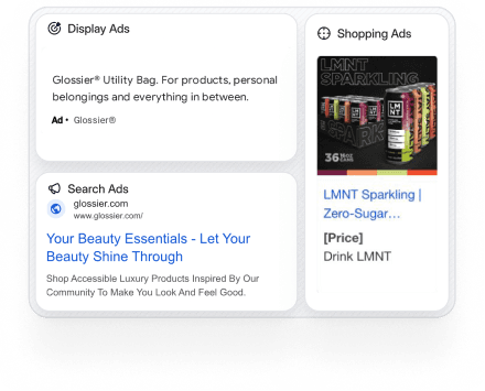 Glossier layout example