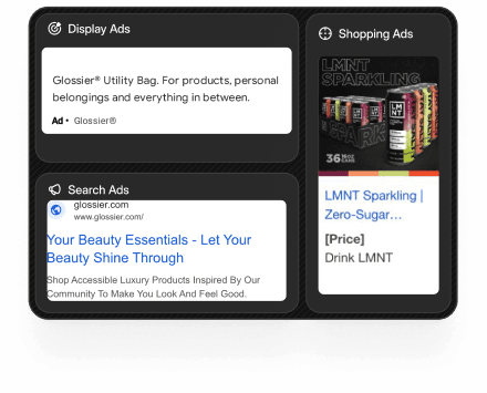Glossier layout example